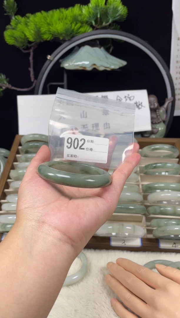 未镶嵌手镯石英质玉（天山翠）902