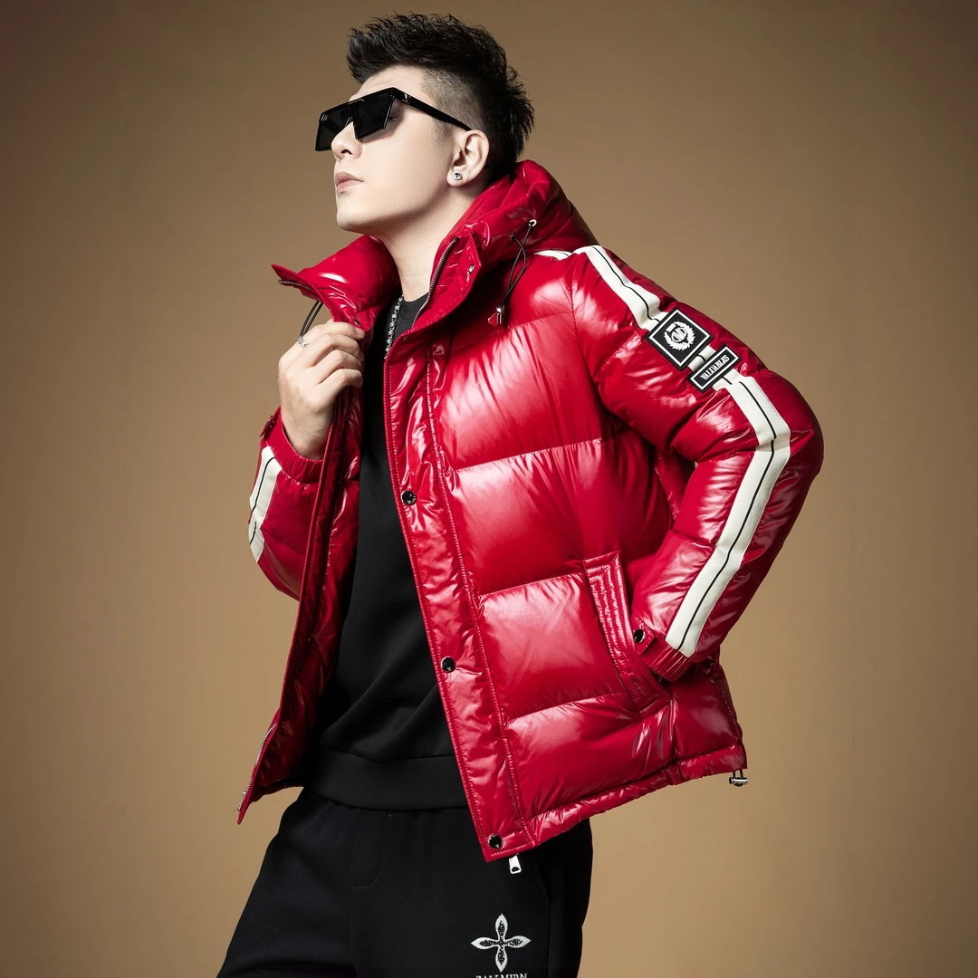 冬季高端羽绒服男款2025新款痞帅加厚保暖冬装连帽外套男装