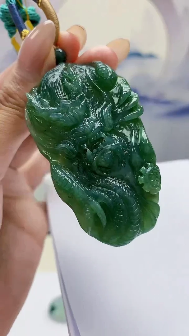 未镶嵌定制翡翠3099MM-毛货挂件64