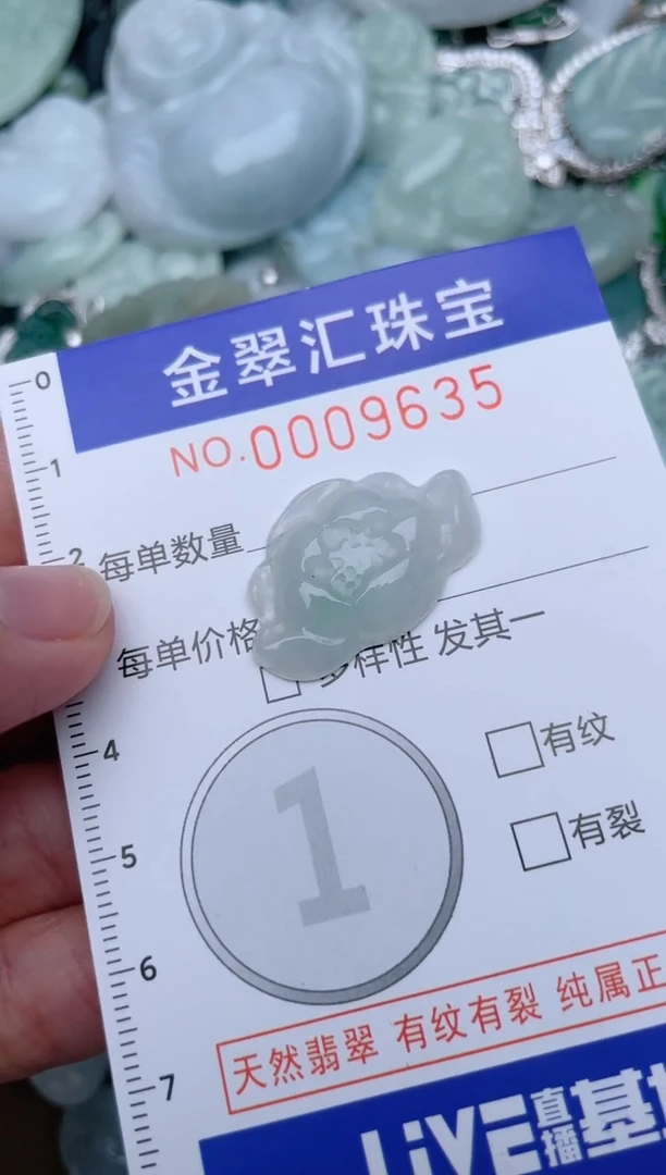 翡翠未镶嵌颈饰9635