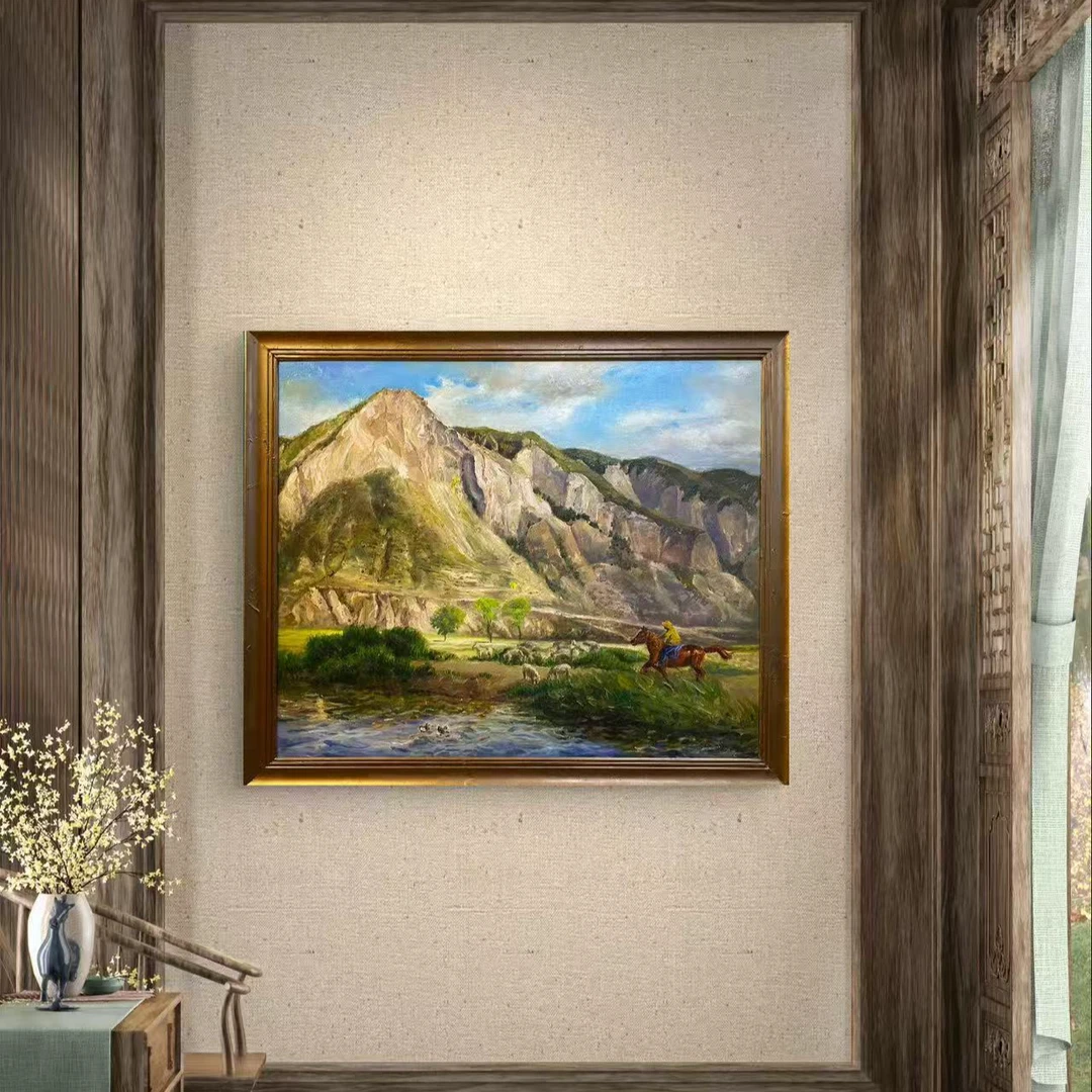 王天昊 《大山草场》布面油画 110×90CM