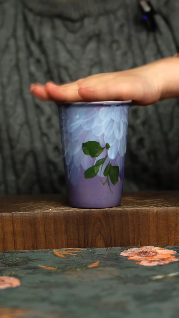 杯釉下彩手工手绘同款陶器