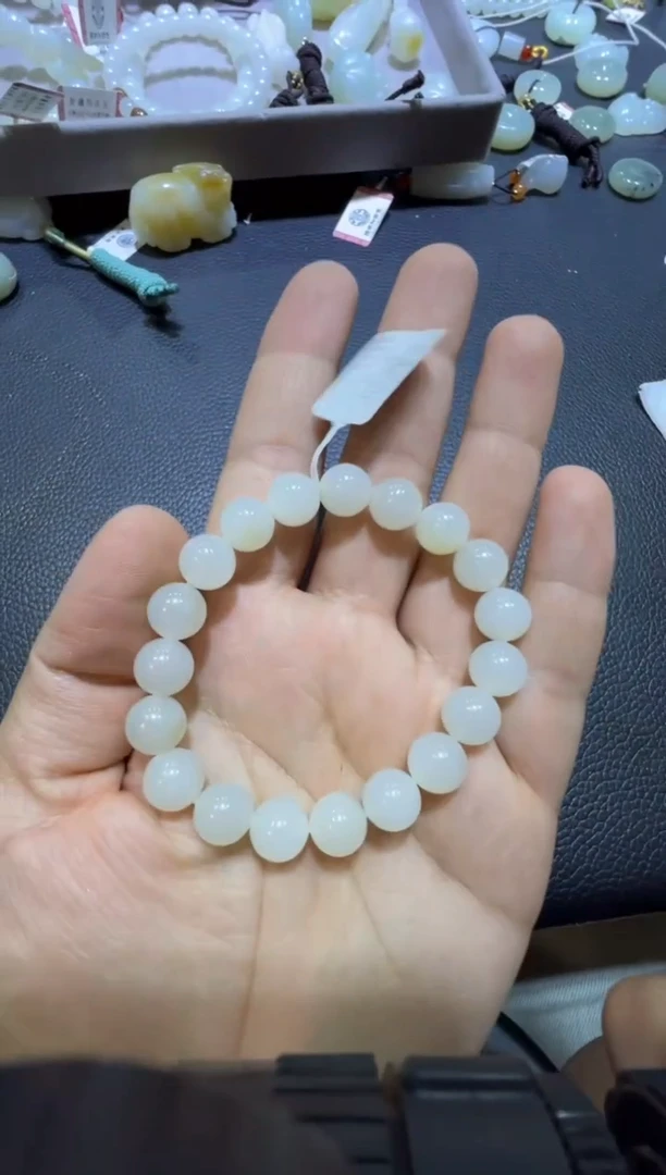 未镶嵌手串和田玉金山白玉手串（产地直发）
