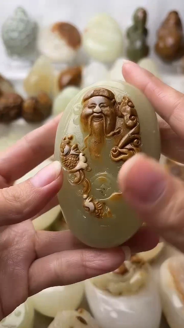 石材古青石棉纹正常不退换财神