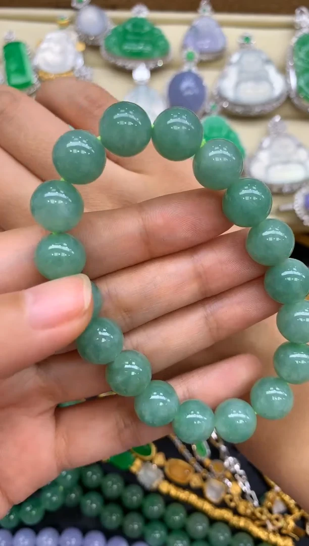未镶嵌手串翡翠348-中国好珍宝