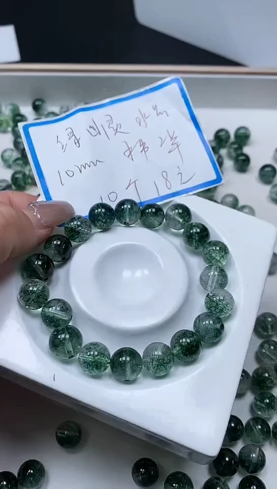【闪购商品】散珠未镶嵌水晶A481 绿幽灵10mm10个18元