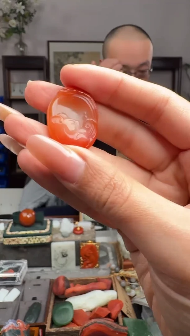 未镶嵌南红玛瑙挂件p3235