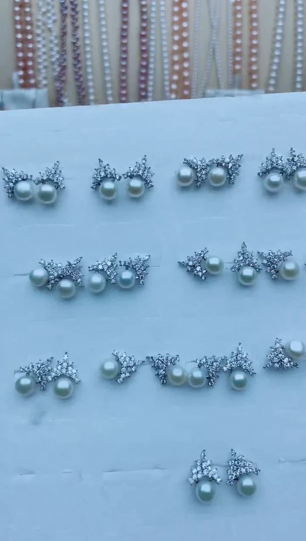 未镶嵌淡水珍珠耳饰耳环多样性发其一