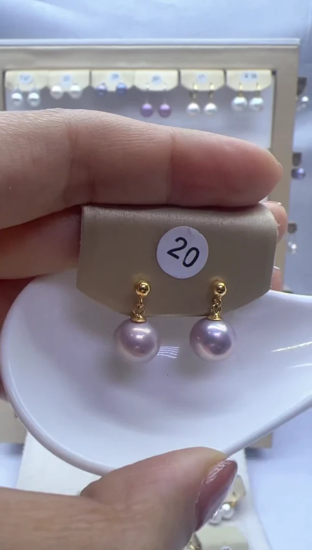 【闪购商品】淡水珍珠耳饰银S925镶嵌20