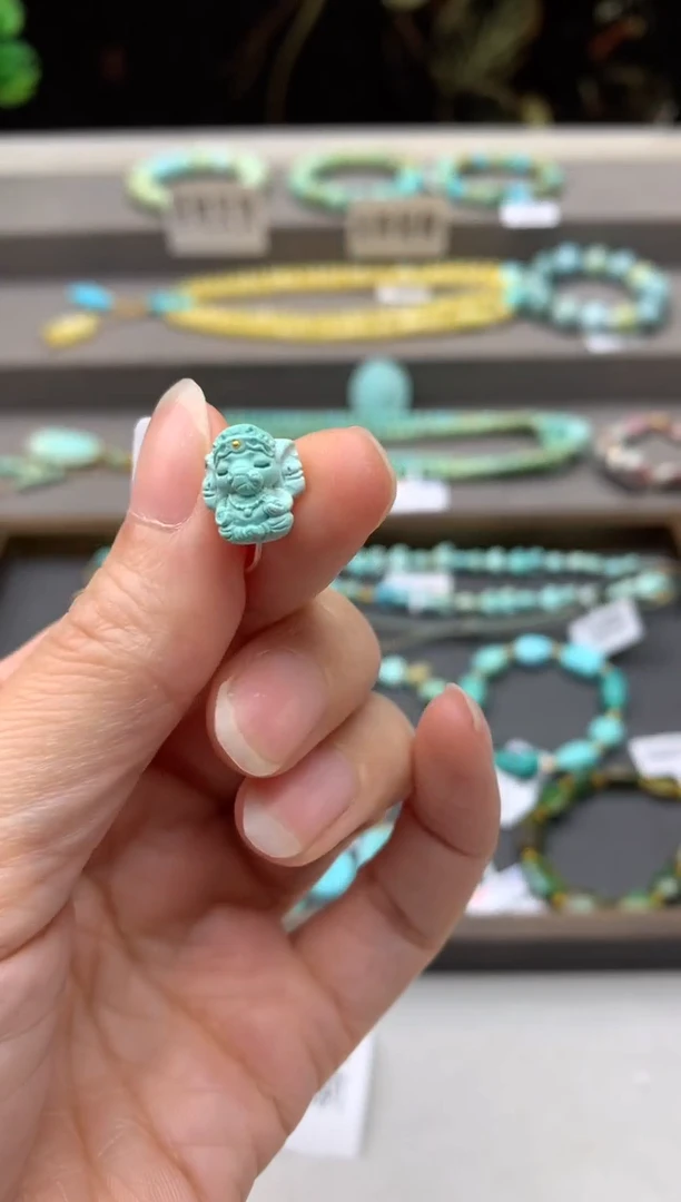 未镶嵌绿松石雕刻Y106