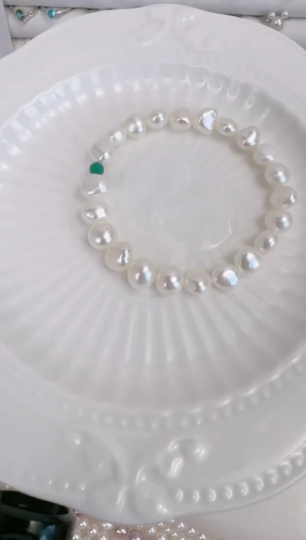 【闪购商品】淡水珍珠手绳银S925镶嵌A18