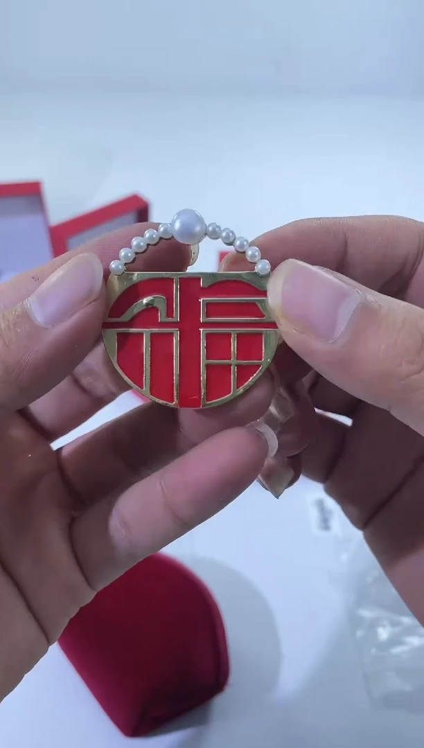 银S925镶嵌胸饰淡水珍珠胸针