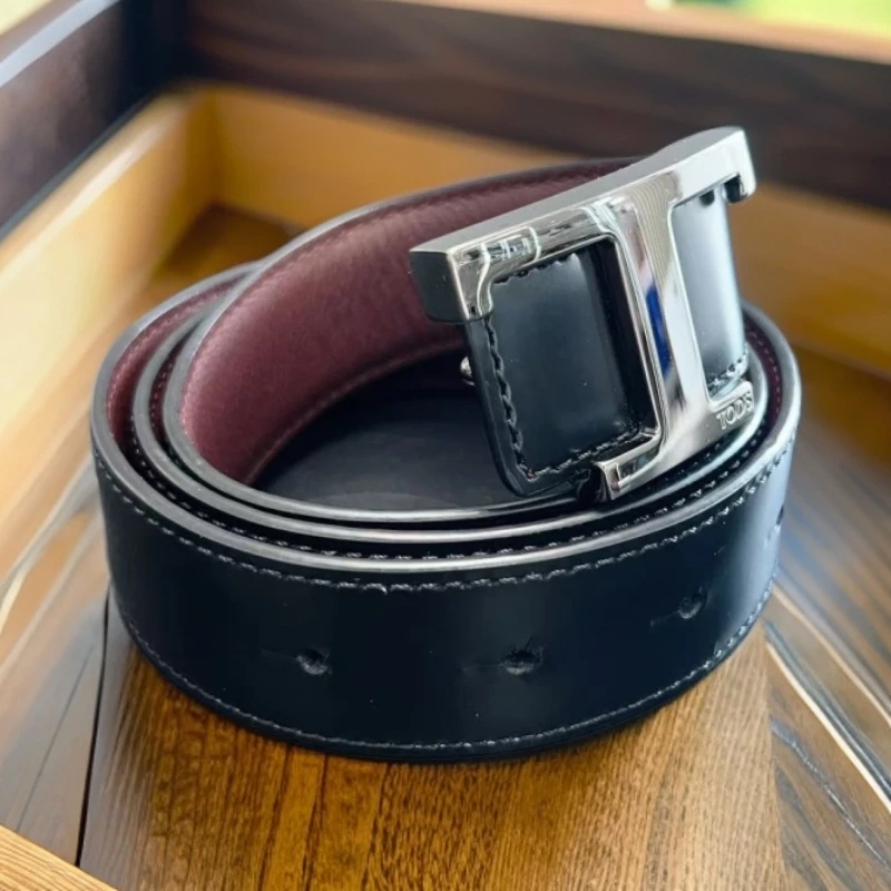 95新 TOD’S/托德斯  黑色银扣腰带  1840 9641