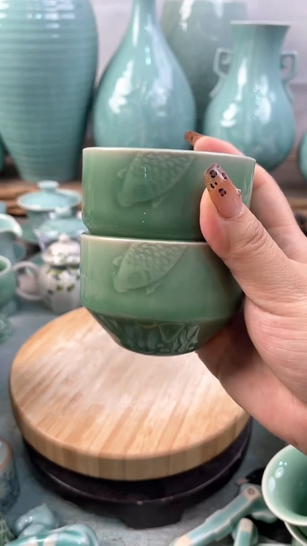 【闪购商品】2个 正品 慧仙青瓷 主人杯