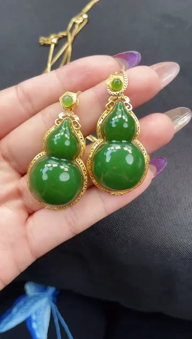 【闪购商品】和田玉吊坠18K金镶嵌35MM 多样性发一