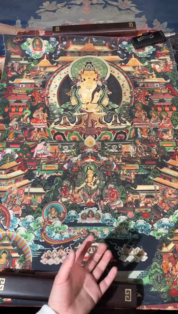 卷轴画龙妹的唐卡tk16
