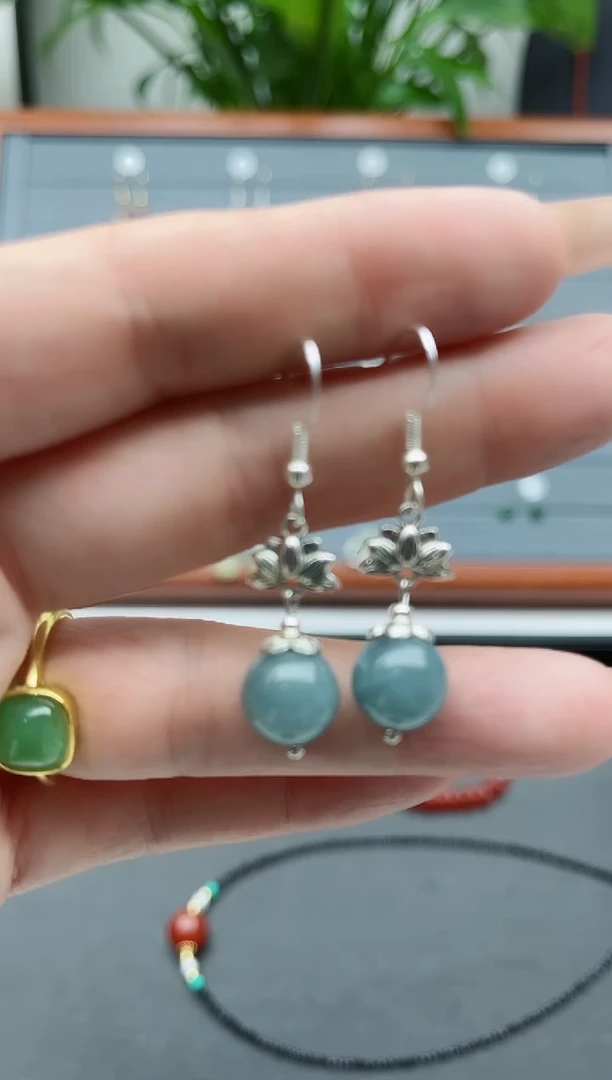 【闪购商品】玛瑙/玉髓耳饰银S925镶嵌01