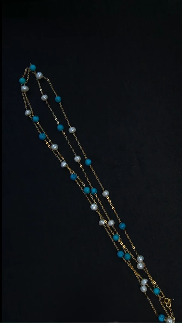 银S925镶嵌项链淡水珍珠发货一件