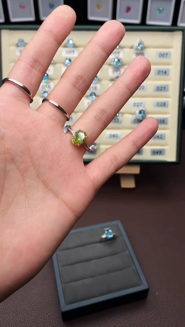 银S925镶嵌戒指金绿宝石0001