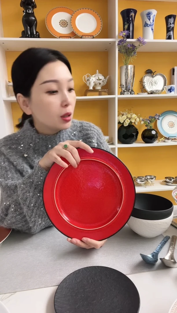 RAK 堂红色 浅盘 2支