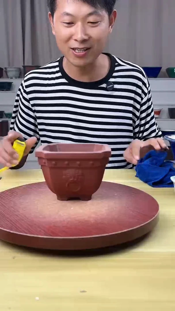 紫砂花盆浅草紫砂花盆