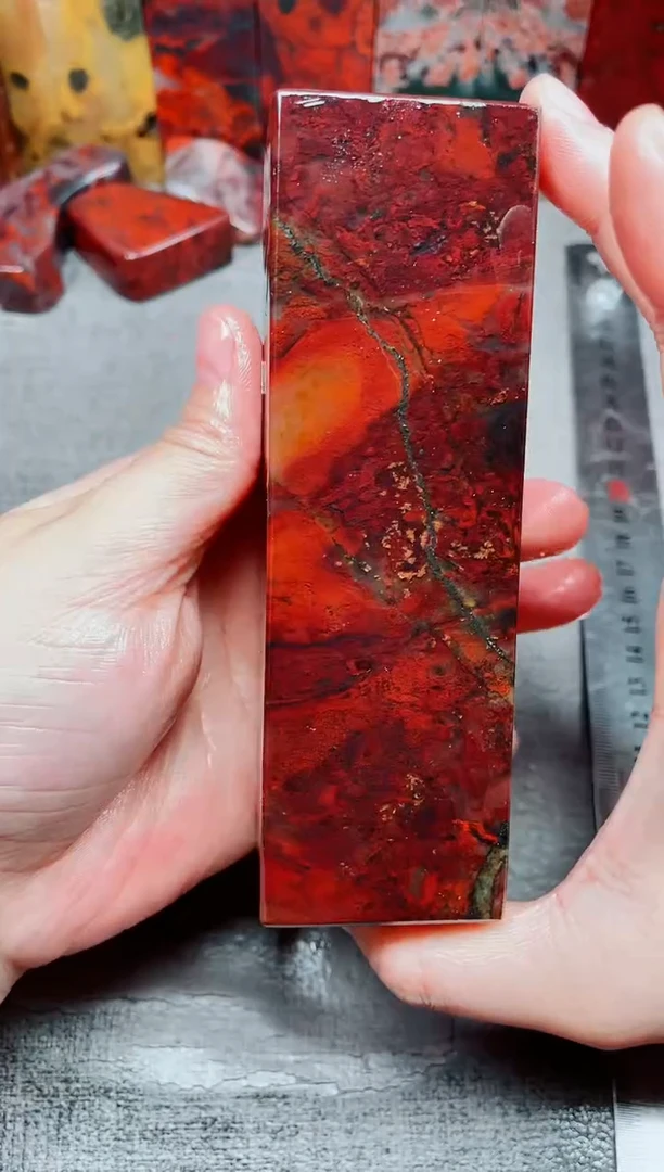 玉桂林鸡血玉素章--32