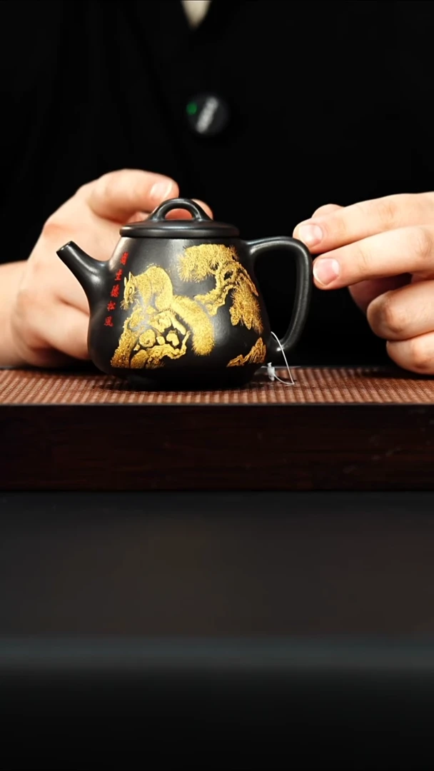 茶壶紫砂宜兴紫砂 高石瓢 石黄 李玉瑶h413