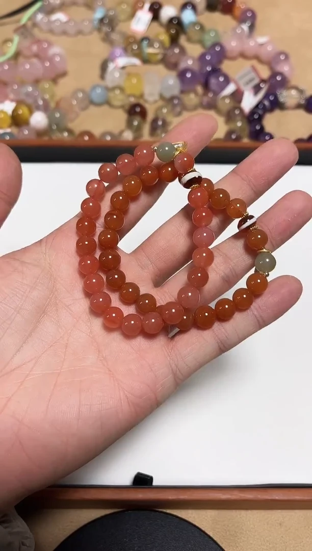 未镶嵌手链水晶18-8南红手串