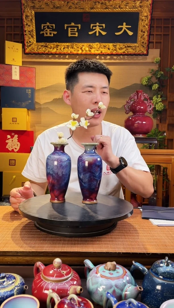 摆件大宋官窑【小观音一对】规格19*9