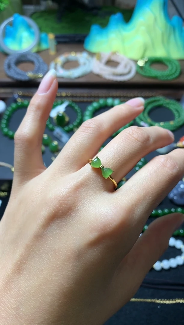 【闪购商品】和田玉戒指银S925镶嵌戒指