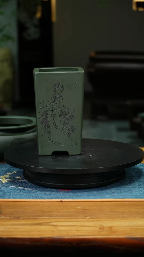 紫砂花盆跳****界精品兰花微