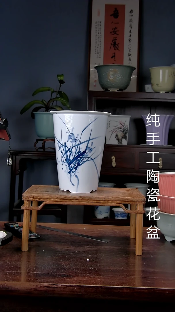 景德镇手工陶瓷花盆