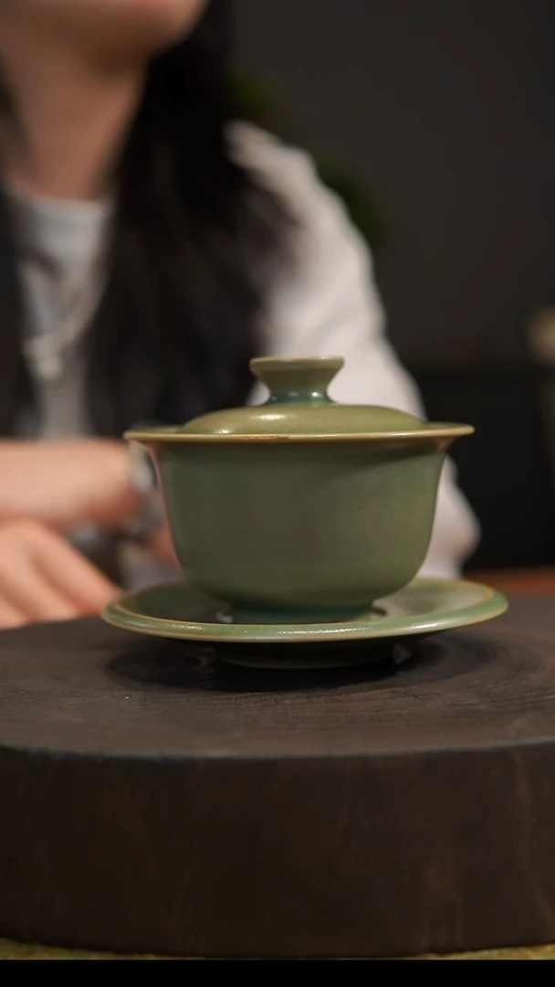 杯子大元宝盖碗 汝州原产地  原矿老釉