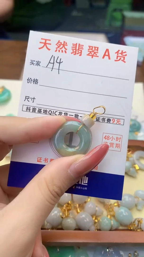 颈饰未镶嵌翡翠天然A货翡翠挂件