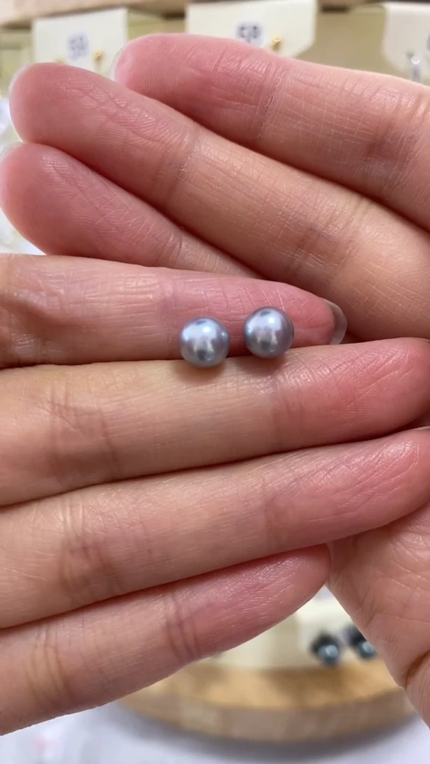 【闪购商品】海水珍珠耳饰银S925镶嵌真多麻