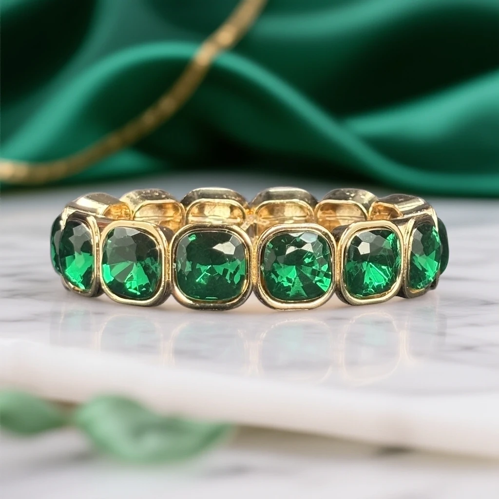 传藏奢饰臻品-碧波凝翠手链-MX027四叶草手链本命年红绳手链手饰