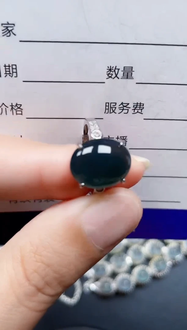 银S925镶嵌戒指翡翠20
