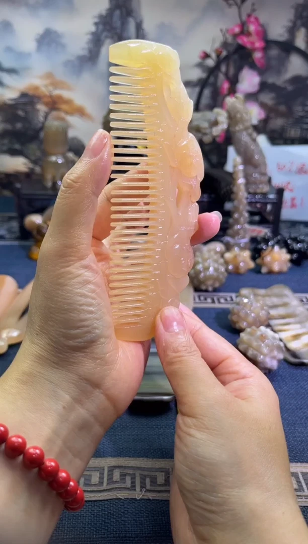 羊角精雕双面包包梳