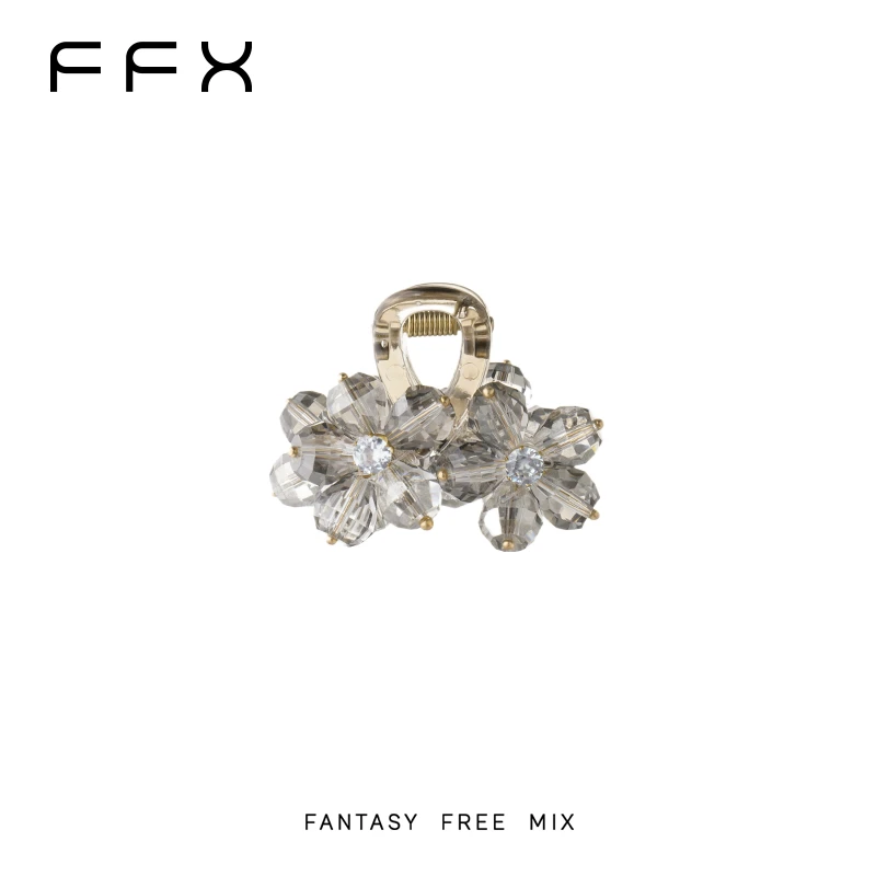 弗弗西FFX【花境】轻奢时尚手工花朵超闪小抓夹