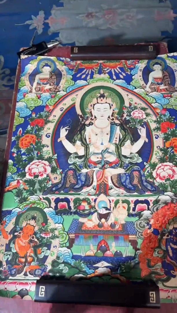 卷轴画龙妹的唐卡tk16