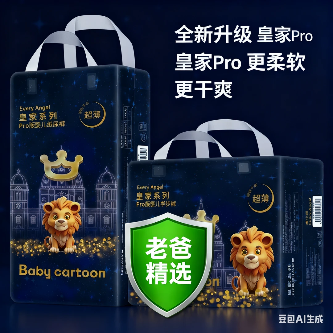 Baby Cartoon皇家Pro版超薄超透气婴儿纸尿裤拉拉裤