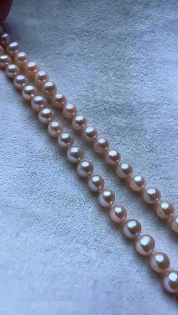 【闪购商品】淡水珍珠项链，银S925镶嵌淡水项链