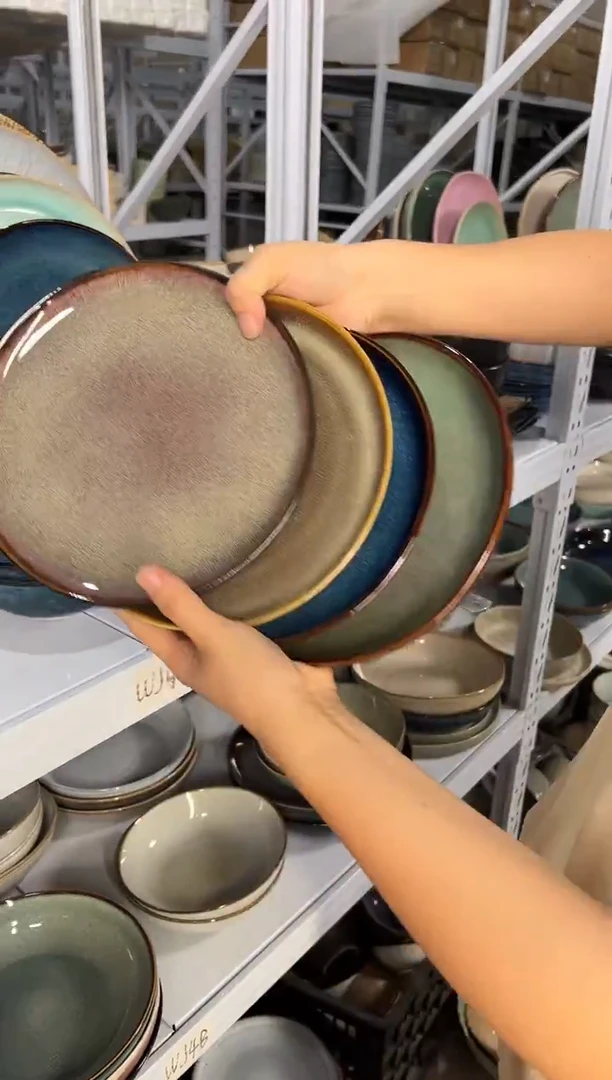 陶瓷外贸尾货瑕疵满20包邮X4小盘