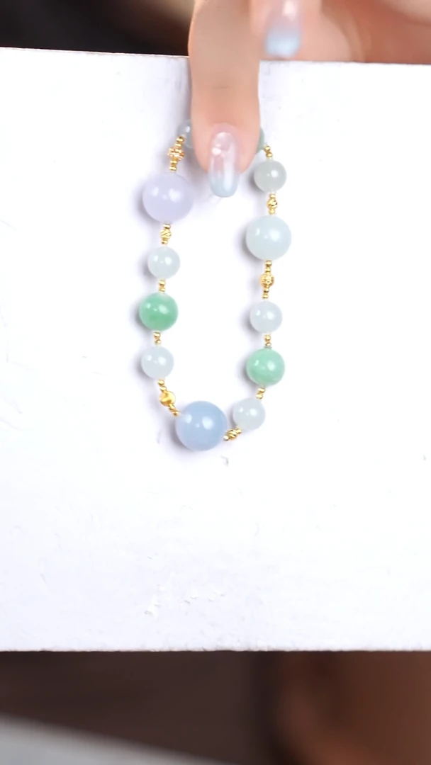 18K金镶嵌手链翡翠@@@@@@@@@@@@