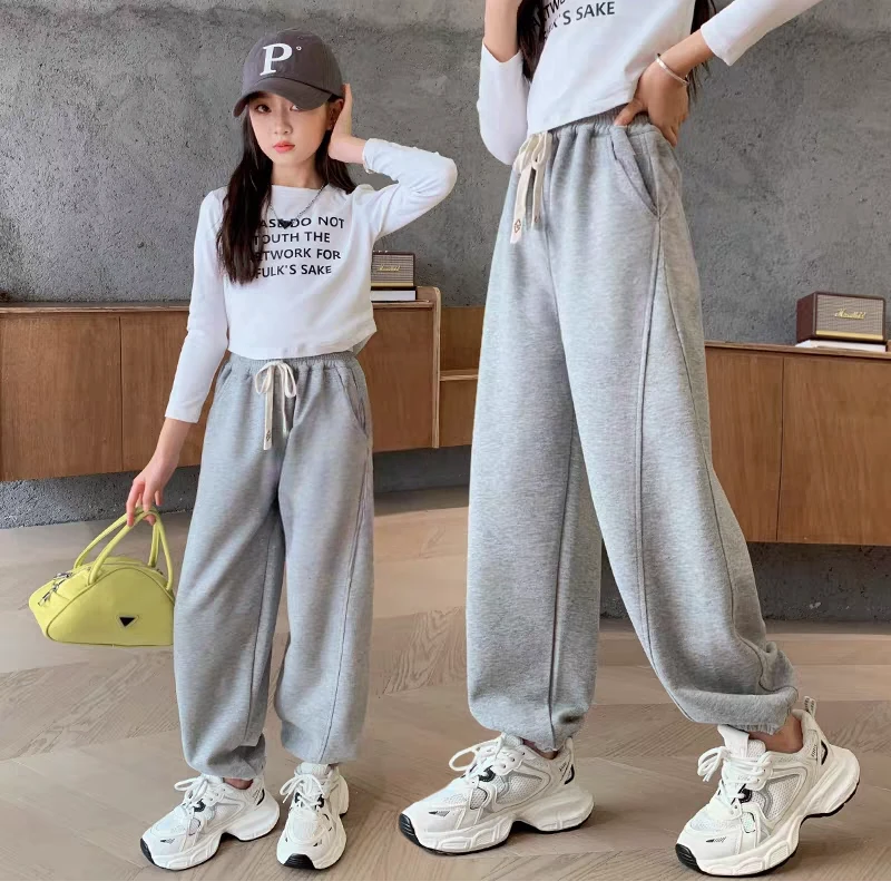 001高端专享女宝秋季休闲裤麻灰（永久仓库）