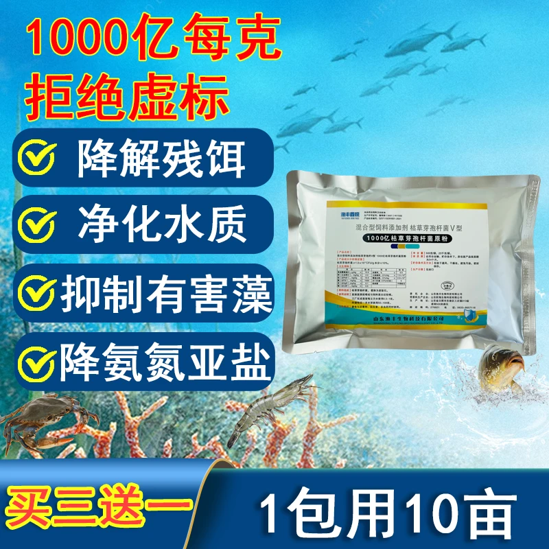 【1000亿枯草芽孢杆菌原粉 】拒绝虚标水产养殖净水调水EM菌净水剂