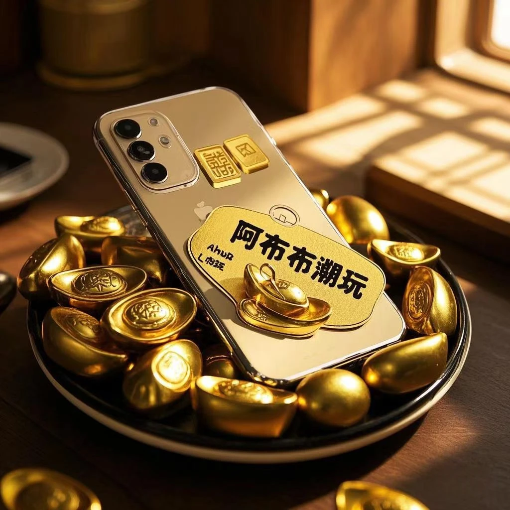 【幸运大转盘】手机贴紫离火公主请发财招财进宝新春礼物个性创意