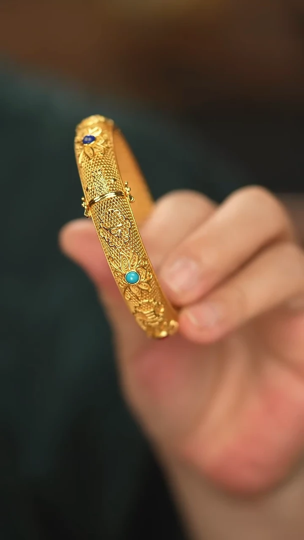 【闪购商品】青金石手镯银S925镶嵌新款