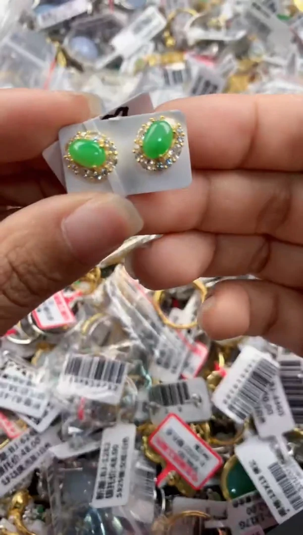 银S925镶嵌戒指翡翠1111----8