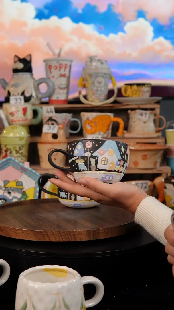 陶瓷双饮款景德镇手工陶瓷